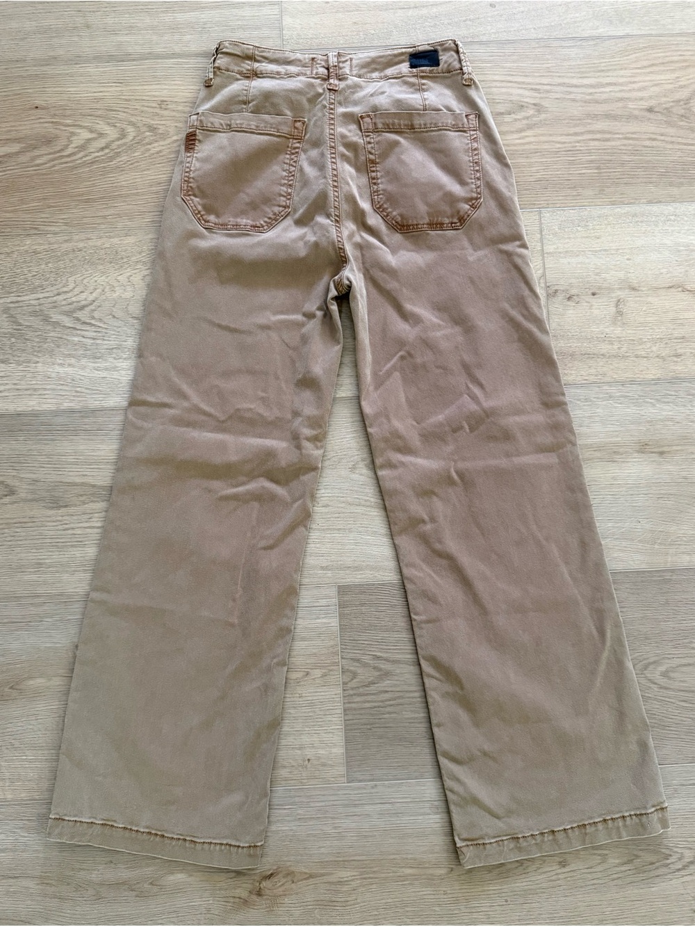 PAIGE Carly Wide Leg Drawstring Pants Size 26 Vintage Mocha Bisque - Picture 3 of 9